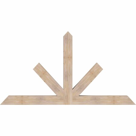Ekena Millwork Saratoga Smooth Timber Gable Bracket, Douglas Fir, 84"W x 45"H x 5 1/2"D x 5 1/2"F, 13/12 Pitch GBW084X45X0606SAR00SDF